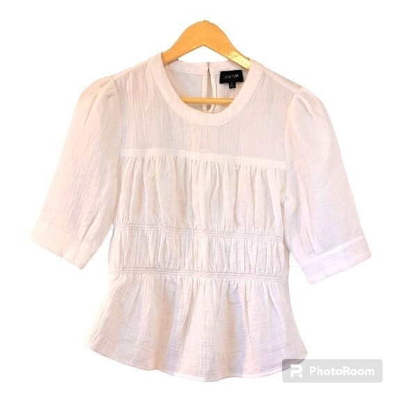 Joe's Jeans Tops - JOE'S JEANS OPTIC WHITE SHIRA COTTON TOP PUCKERED IN SIZE M NWOT